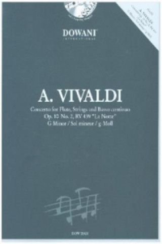 Nyomtatványok Concerto for Flute, Strings and Basso continuo, für Querflöte und Klavier, m. Audio-CD Antonio Vivaldi