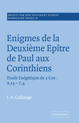 Knjiga Enigmes de la Deuxieme Epitre de Paul aux Corinthiens J. F. Collange