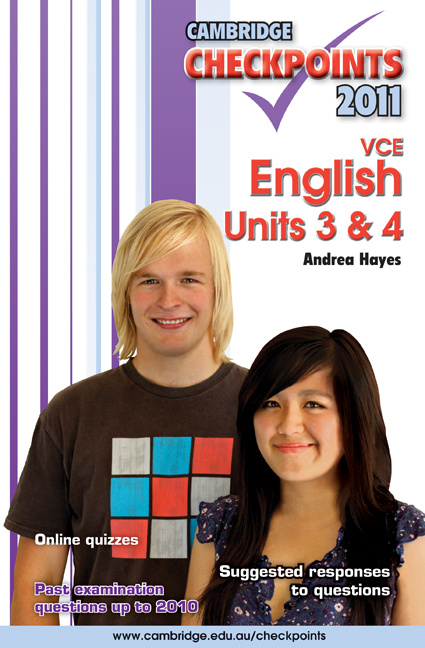 Kniha Cambridge Checkpoints VCE English Units 3&4 2011 Andrea Hayes