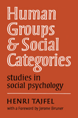 Książka Human Groups and Social Categories Henri Tajfel