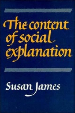 Kniha Content of Social Explanation Susan James