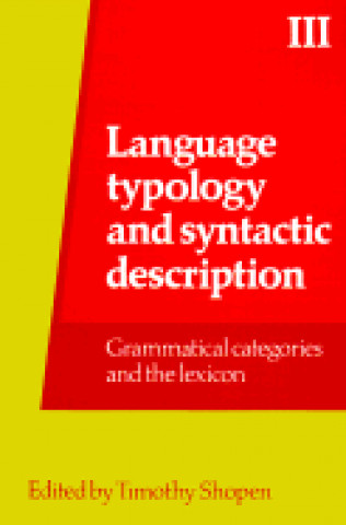 Carte Language Typology and Syntactic Description: Volume 3 