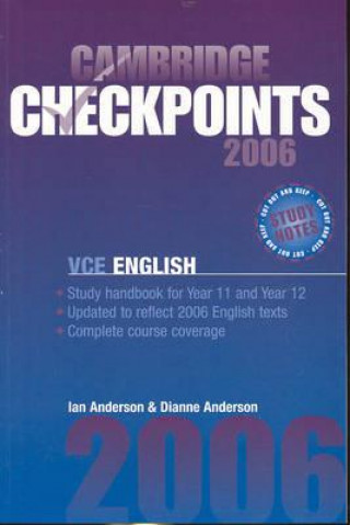 Carte Cambridge Checkpoints VCE English 2006 Ian Anderson