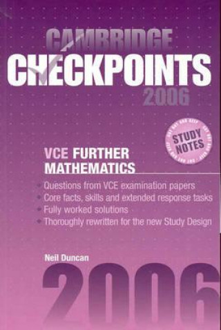 Carte Cambridge Checkpoints VCE Further Mathematics 2006 Neil Duncan