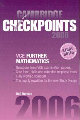 Kniha Cambridge Checkpoints VCE Further Mathematics 2006 Neil Duncan