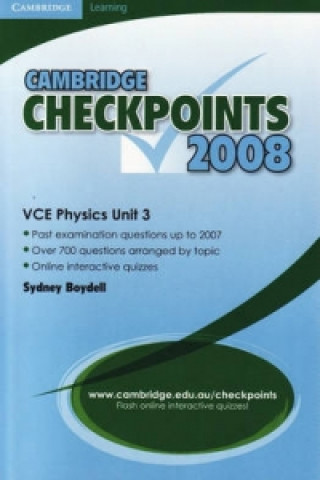 Libro Cambridge Checkpoints VCE Physics Unit 3 2008 Sydney Boydell