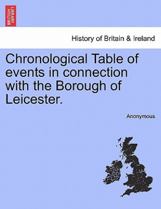 Carte Chronological Table of Events in Connection with the Borough of Leicester. Anonymous