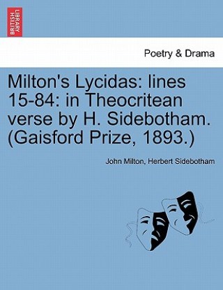 Книга Milton's Lycidas Herbert Sidebotham