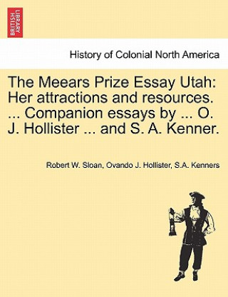 Könyv Meears Prize Essay Utah S a Kenners