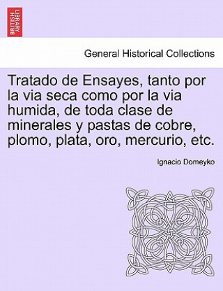 Kniha Tratado de Ensayes, tanto por la via seca como por la via humida, de toda clase de minerales y pastas de cobre, plomo, plata, oro, mercurio, etc. Ignacio Domeyko