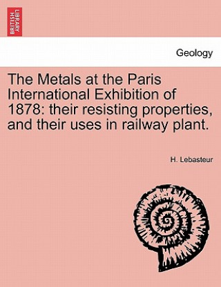 Könyv Metals at the Paris International Exhibition of 1878 H Lebasteur