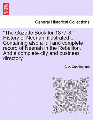 Książka Gazette Book for 1877-8. History of Neenah, Illustrated ... Containing Also a Full and Complete Record of Neenah in the Rebellion. and a Complete City G A Cunningham