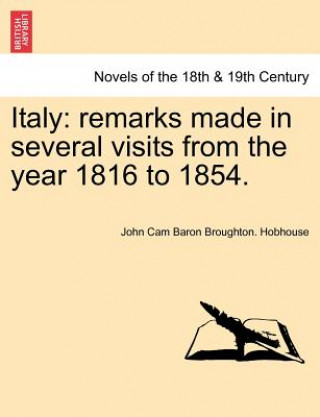 Knjiga Italy John Cam Baron Broughton Hobhouse