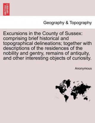 Knjiga Excursions in the County of Sussex Anonymous