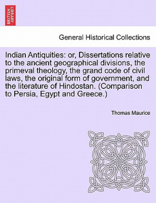 Carte Indian Antiquities Thomas Maurice