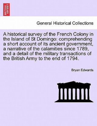 Carte Historical Survey of the French Colony in the Island of St Domingo Bryan Edwards