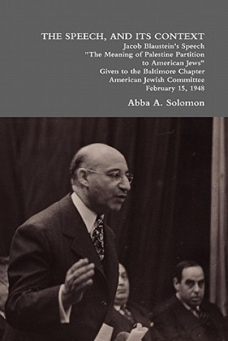 Kniha Speech, and Its Context Abba A. Solomon