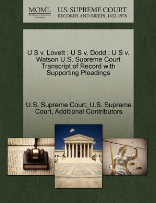 Könyv U S v. Lovett Additional Contributors