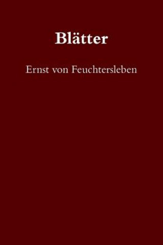 Buch Blatter Ernst von Feuchtersleben