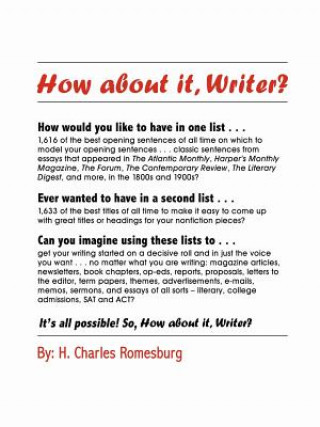 Книга How About it, Writer? Charles Romesburg