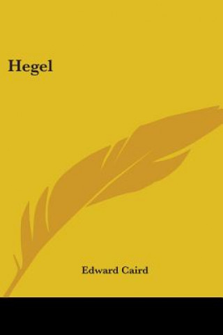 Libro Hegel Edward Caird