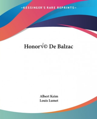 Kniha Honore De Balzac Louis Lumet