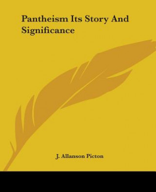 Libro Pantheism Its Story And Significance J. Allanson Picton