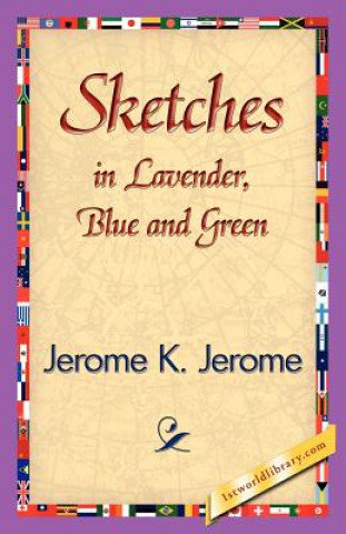 Carte Sketches in Lavender, Blue and Green Jerome K Jerome