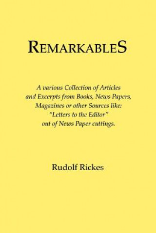 Book Remarkables Rudolf Rickes