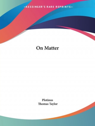 Boek On Matter Plotinus