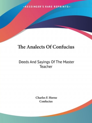 Kniha Analects Of Confucius Confucius