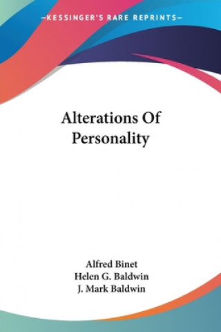 Книга Alterations Of Personality Alfred Binet