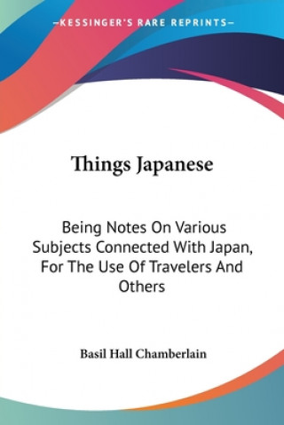 Libro Things Japanese Basil Hall Chamberlain