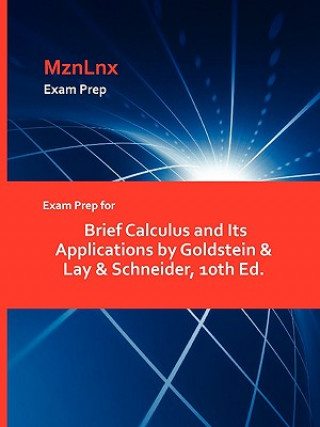 Könyv Exam Prep for Brief Calculus and Its Applications by Goldstein & Lay & Schneider, 10th Ed. & Lay & Schneider Goldstein & Lay & Schneider