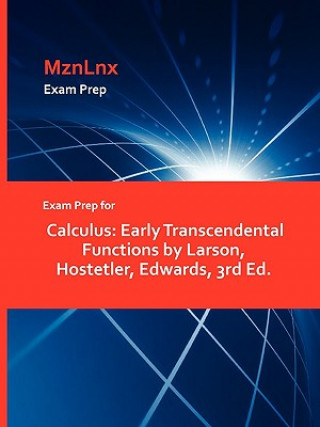 Knjiga Exam Prep for Calculus Hostetler Edwards Larson