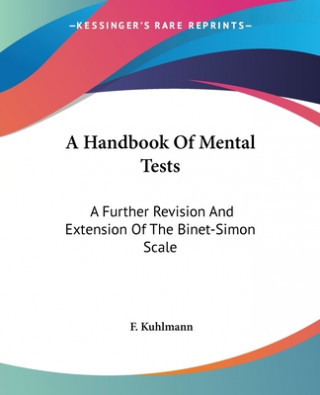 Kniha Handbook Of Mental Tests F. Kuhlmann