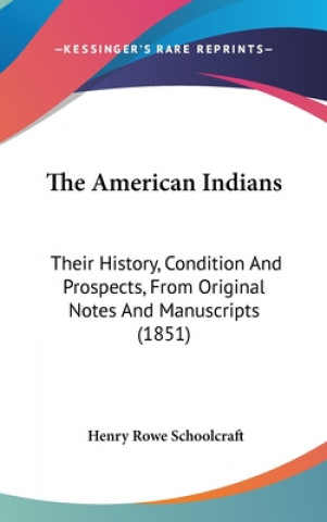 Buch The American Indians: Their History, Condition And Prospects, From Original Notes And Manuscripts (1851) Henry Rowe Schoolcraft