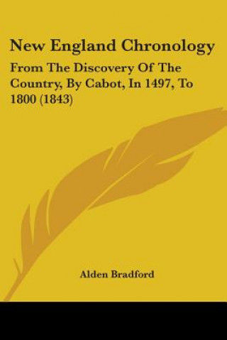 Книга New England Chronology Alden Bradford