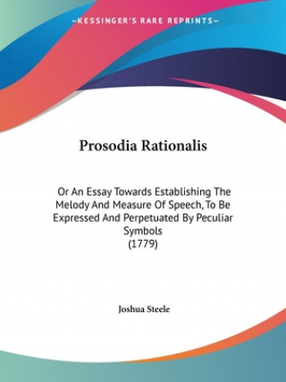 Kniha Prosodia Rationalis Joshua Steele