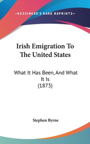 Kniha Irish Emigration To The United States Stephen Byrne
