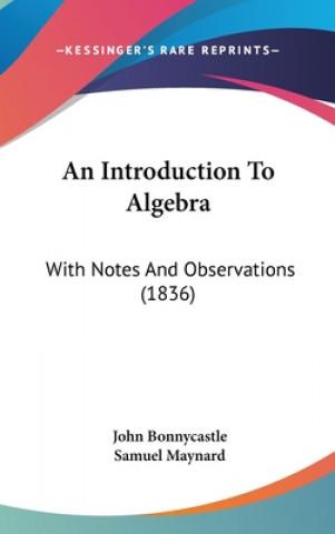 Boek Introduction To Algebra John Bonnycastle