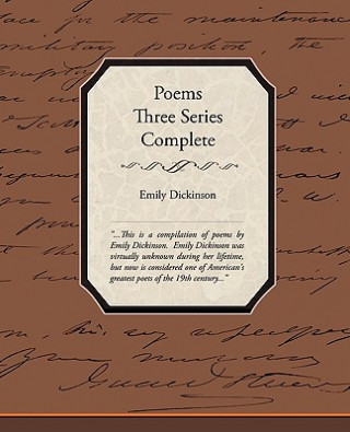 Carte Poems Three Series Complete Emily Dickinson
