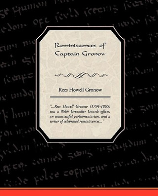 Carte Reminiscences of Captain Gronow Rees Howell Gronow