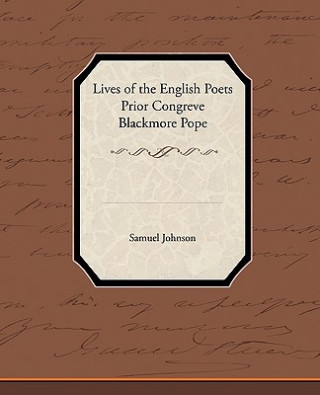 Carte Lives of the English Poets Prior Congreve Blackmore Pope Samuel Johnson