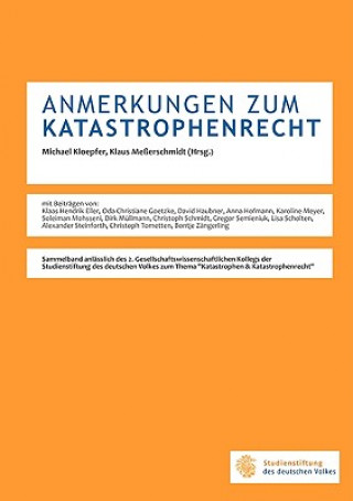 Kniha Anmerkungen Zum Katastrophenrecht Klaus Messerschmidt (Hrsg)