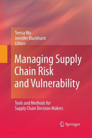 Libro Managing Supply Chain Risk and Vulnerability Jennifer Vincent Blackhurst