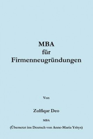 Kniha MBA for Startups Zulfiqar Deo