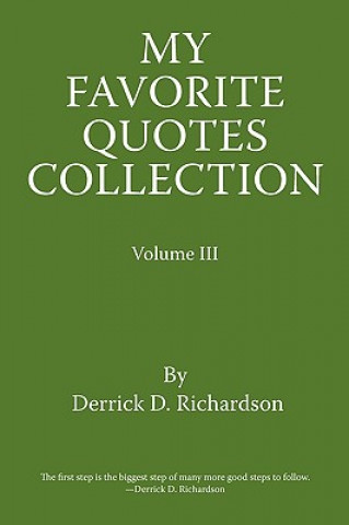 Knjiga My Favorite Quotes Collection Derrick D Richardson