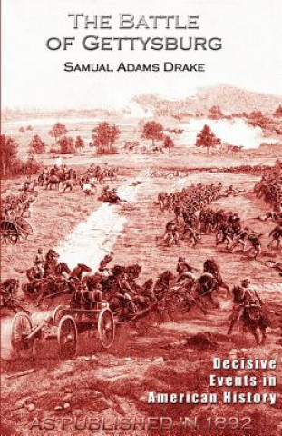 Carte Battle of Gettysburg 1863 Samuel Adams Drake