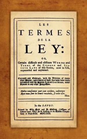 Knjiga Les Termes de la Ley John Rastell
